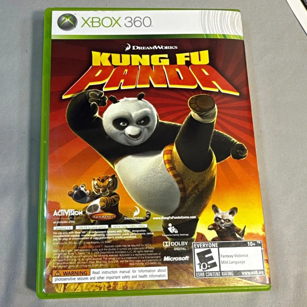 Microsoft Xbox 360 Lot Kung Fu Panda + Forza Motorsport 2 Games NTSC